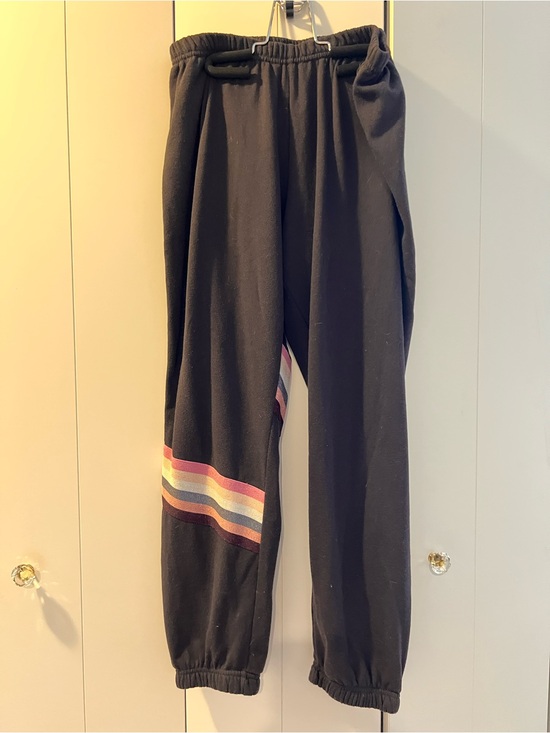 Spiritual Gangster Pants - Spiritual Gangster Black Jogger Pants with Sparkly Pink Stripe